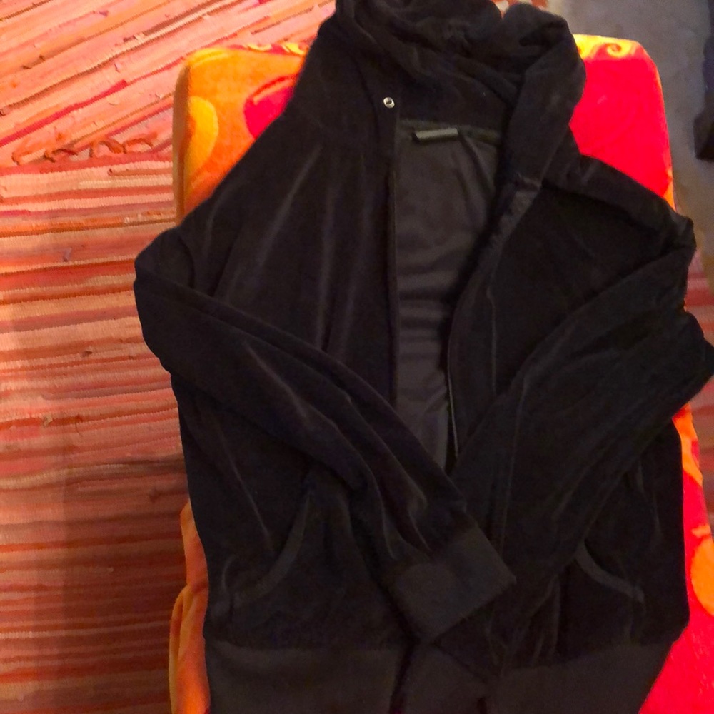 Black velvet 1XL Juniors jacket zipper hoodie